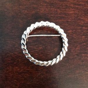 Simple Silver Plated Brooch